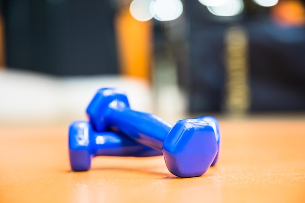 Blue dumbbell weight for fitness