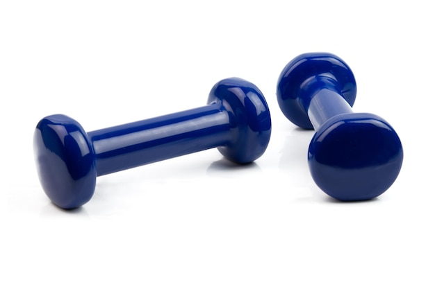 Photo blue dumbbell