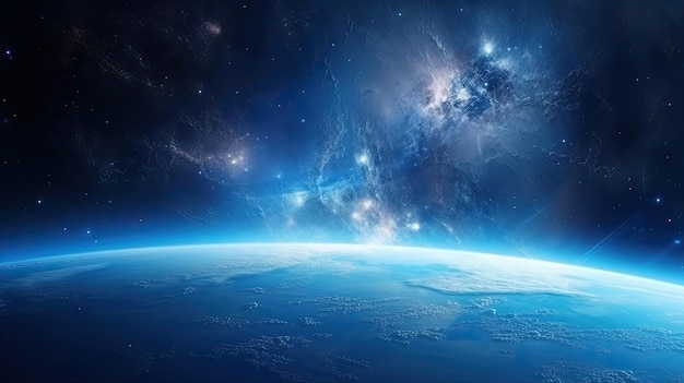 Blue Earth in the space