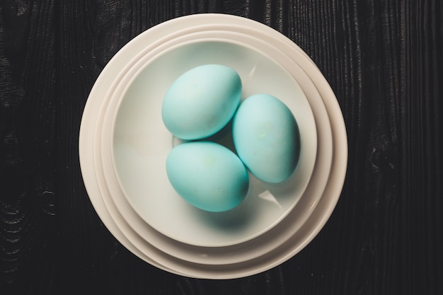 Blue Easter eggs