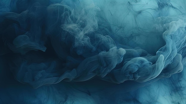 blue ethereal smoke against black background in the style of largescale abstraction