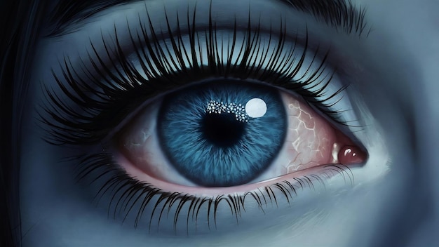 Blue eye close