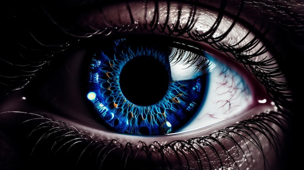 blue eye of a woman