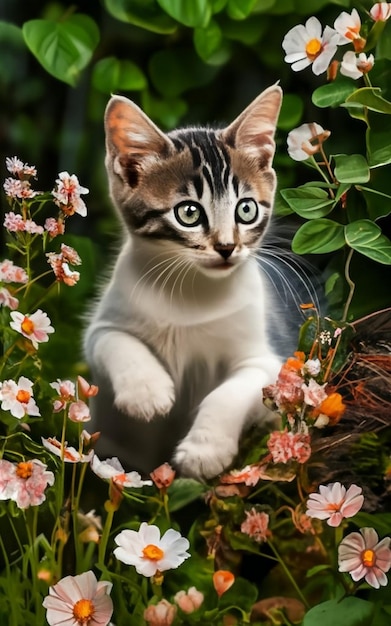 Blue eyes and White cat