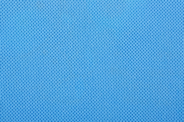 Blue fabric with a pattern of the mesh.