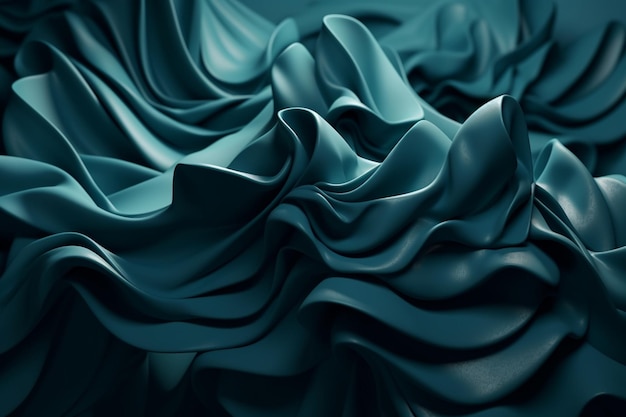 A blue fabric with a pattern of waves.