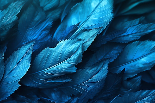 Photo blue feathers wallpaper