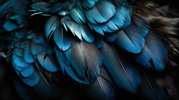 The blue feathers
