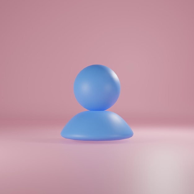 A blue figure with a blue balloon on the back.