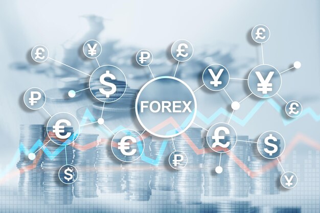 Синий финансовый фон Forex Торговля акциями и облигациями