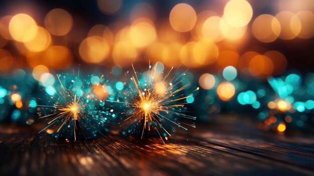 Blue Firework Celebrate Anniversary Happy New Bright Background Background Hd