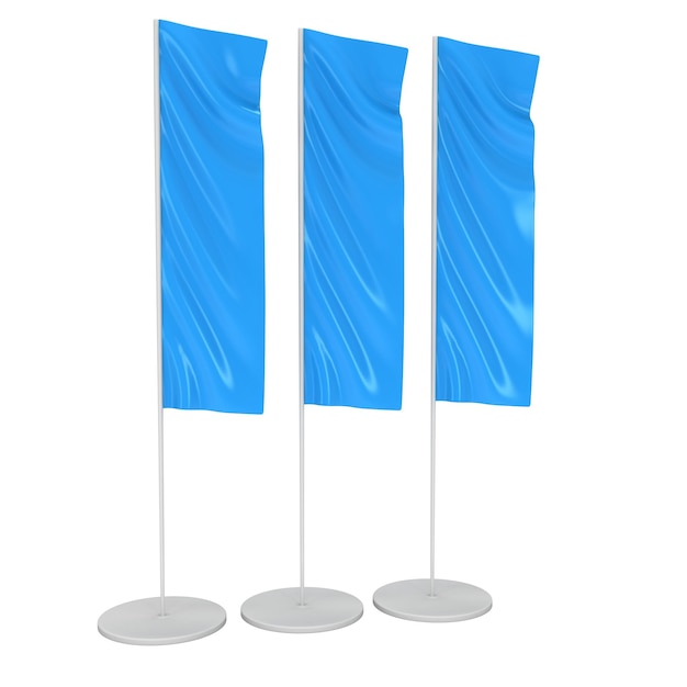 Blue Flag Blank Expo Banner Stand