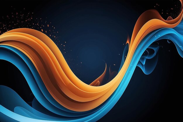 Photo blue flame waves corporate background design