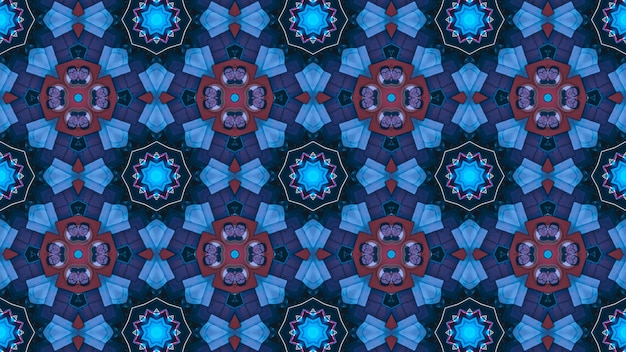 blue floor geometric pattern with light