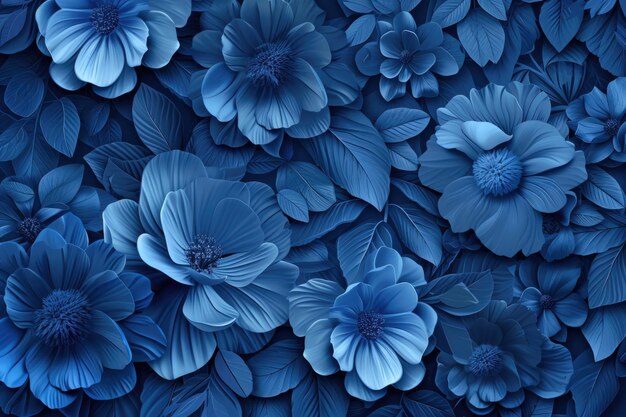 blue floral pattern