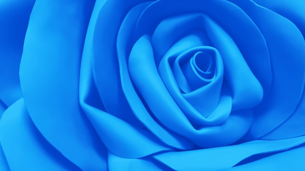 Blue flower background of artificial foamiran rose