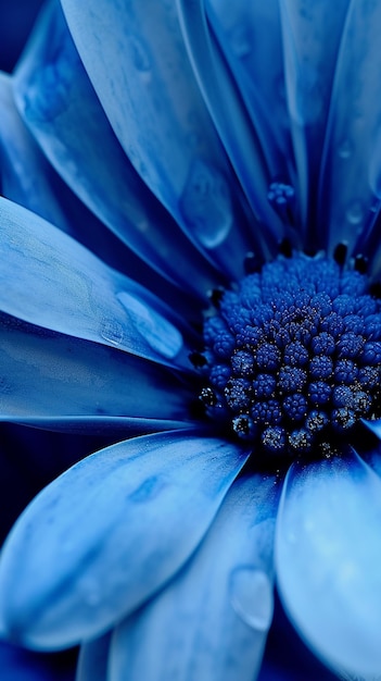 Голубой цветок вблизи природы органический рисунок 8K
