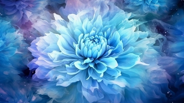 iPhoneおよびAndroid用の青い花の壁紙。