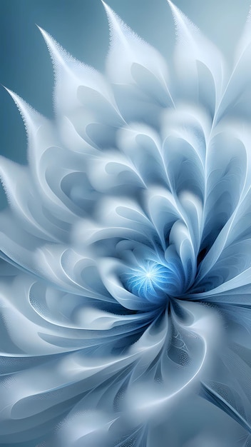 Blue flower in white and blue