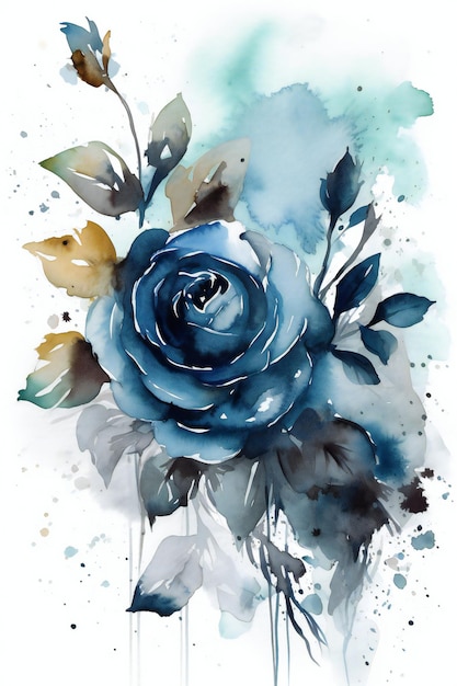 A blue flower with a blue background