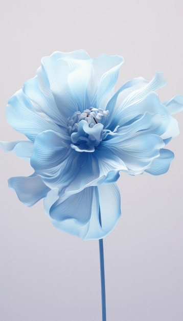 Blue flower with textured leaves for background