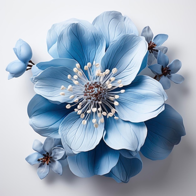 Blue Flower With White Background With Blue Flower Hd On White Background