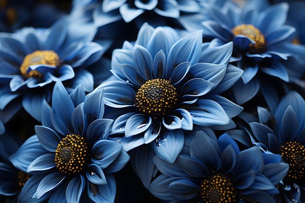 Photo a blue flower with the word quot blue quot on it