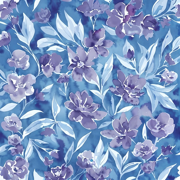 Blue flowers background