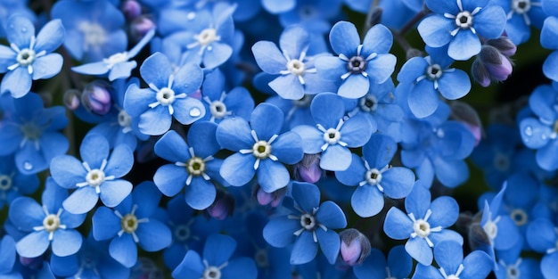 Blue flowers in the garden