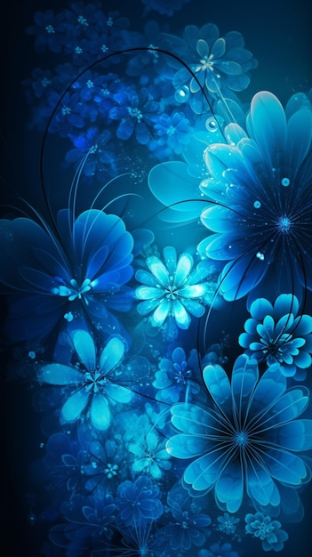Premium AI Image  Blue flowers wallpapers for iphone and android the blue  flowers wallpapers for iphone and android blue flowers wallpaper blue  wallpaper iphone wallpaper iphone wallpaper
