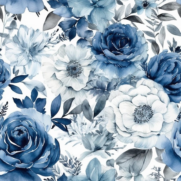 Blue flowers on a white background.