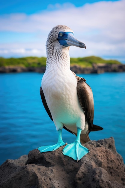 Blue footed booby in the wild