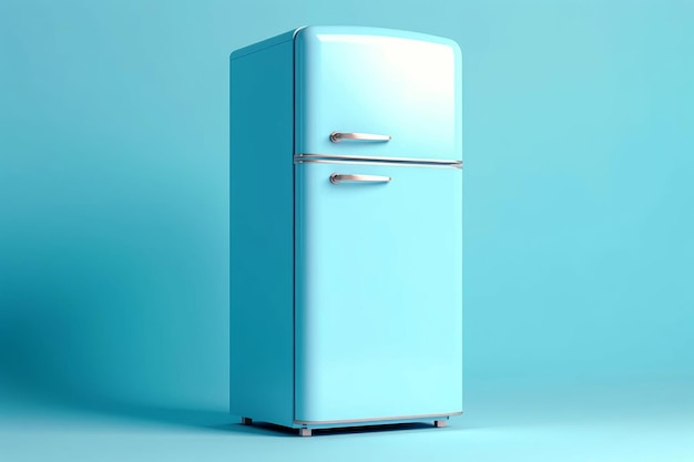 Blue fridge background Generate Ai