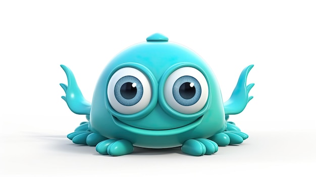 Photo a blue frog with big eyes and big eyes