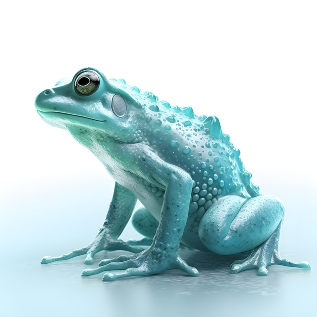 Photo a blue frog with large eyes