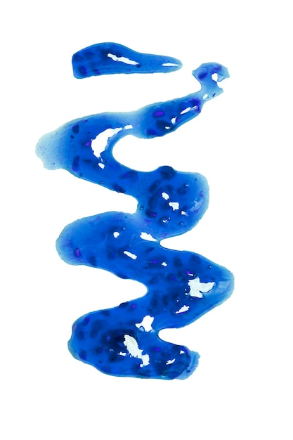 흰색 배경에 고립 된 파란색 과일 젤리