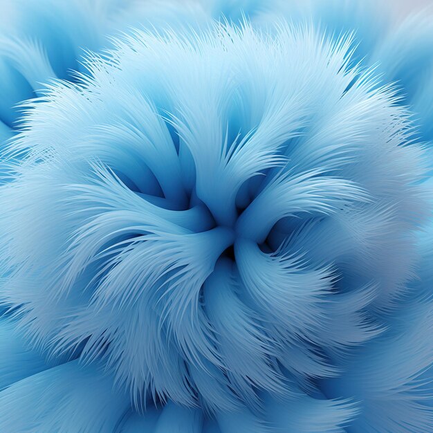 Blue fur ball generative ai