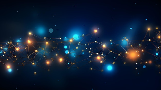 Blue Futuristic Network Background