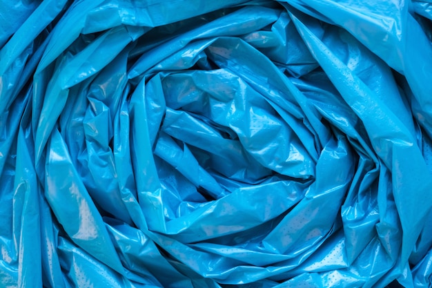 Blue garbage bag texture