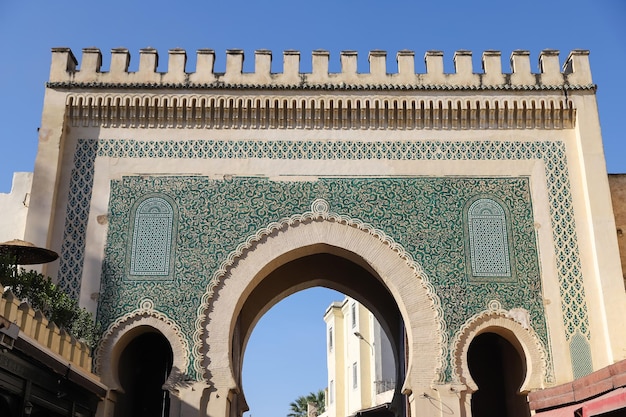 Blue Gate Bab Bou Jeloud in Fez, Marokko