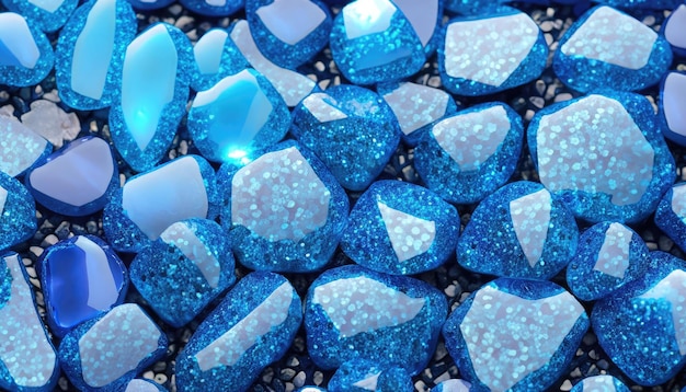 Blue gemstone fake pattern for garden decoration