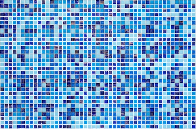 Blue glass mosaic