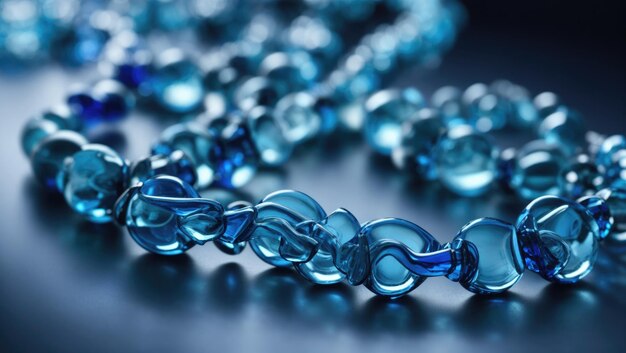 Blue Glass Strands on Blue Background