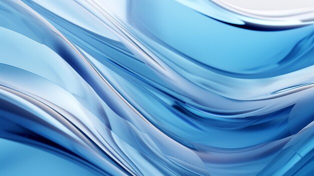 Фото Синий стеклянный волновой абстрактный фон