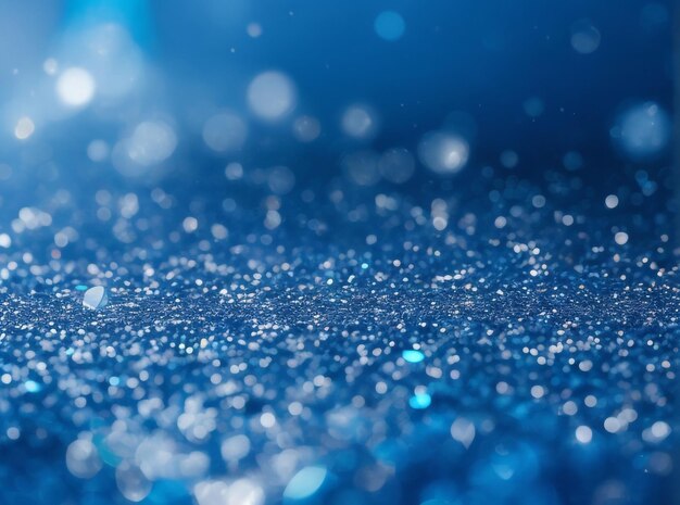 Blue glitter banner 8k editorial photography