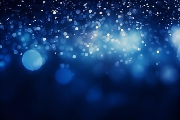 Blue glitter bokeh background