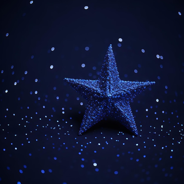 Blue Glitter star