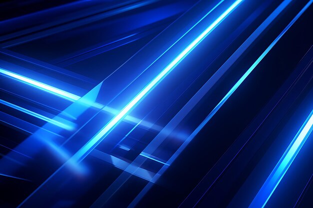 Blue glowing diagonal lines abstract background design
