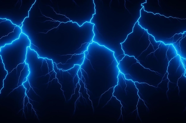 blue glowing plasma lightning computer generated abstract background