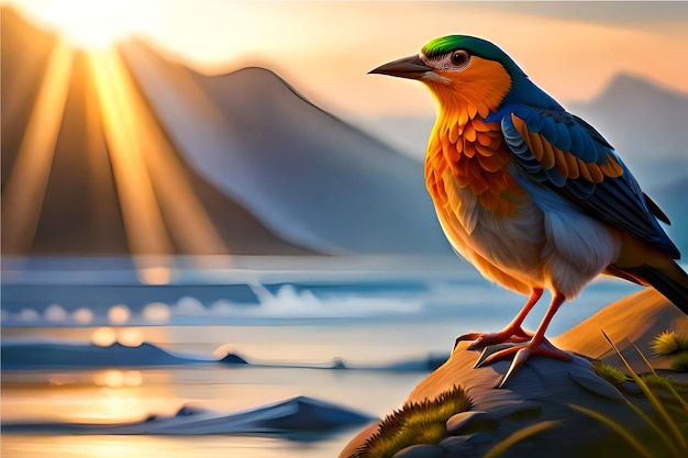 Blue and Gold Bird